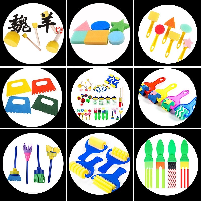 Painting Sponge Printing Tool Painting Bar Sponge Seal Doodle Sponge Printing Tool Template