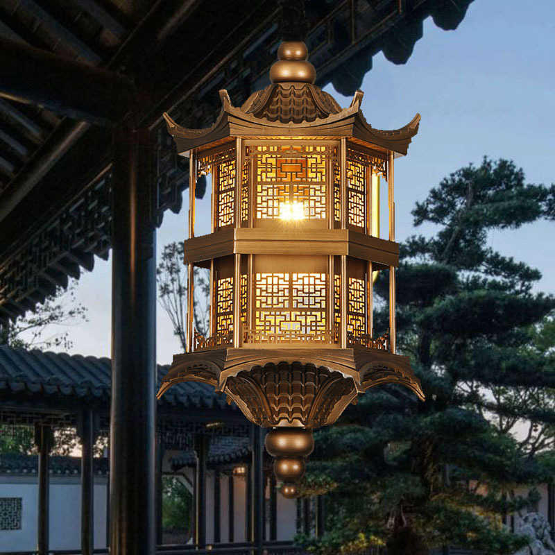 New Chinese-Style Chandelier, Outdoor Waterproof, Suitable for Guesthouses, Restaurants, Eaves, Zen-Style Corridors, Balconies, Villas, Aisles, and Courtyard Lanterns