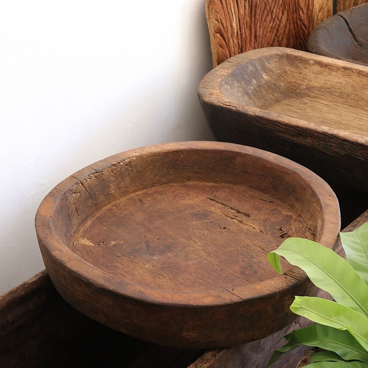 Home flowerpot wood art flower modern tea room Zen flower artistic conception decoration retro solid wood goldfish water tank