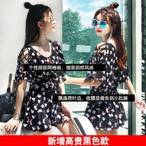 Broken Yard Clear Cabin One-piece Dress Swimsuit Womens Slim Steel Tochest Cushion Swimsuit Bikini Split Flat Corner Swimsuit