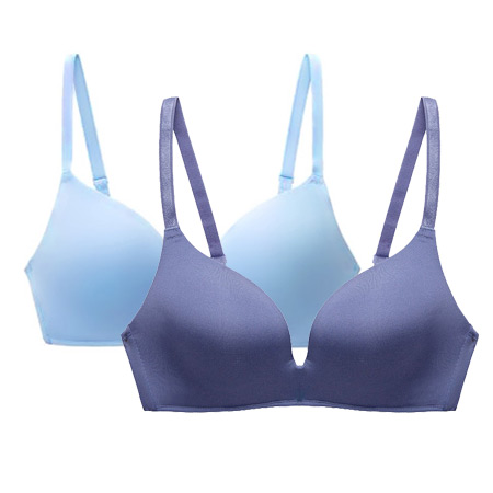 Light Blue + Hefenglanma'am Underwear Wireless  Bras Japan sexy Smooth surface No trace Gather together comfortable Frivolity paragraph Athletic Underwear