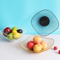 ins Nordic style living room household fruit plate creative modern living room iron table table coffee table Net red fruit basket
