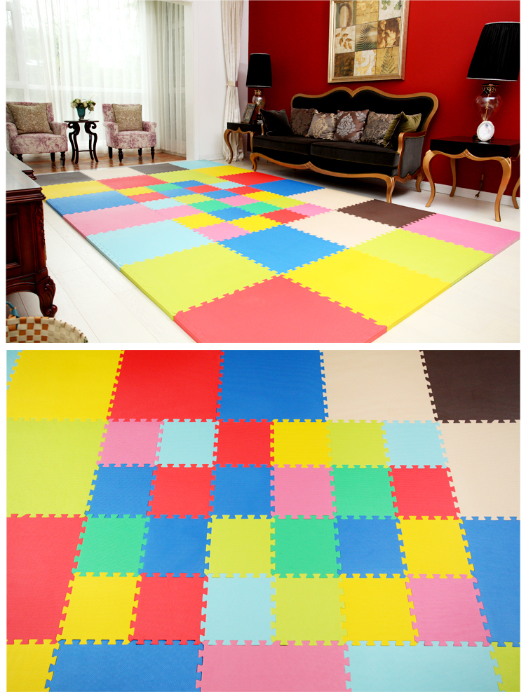 Bọt sàn mat câu đố bò phòng ngủ trẻ em khâu mat 30 * 30 lớn 60 * 60 dày 2,5cm thảm lau chân