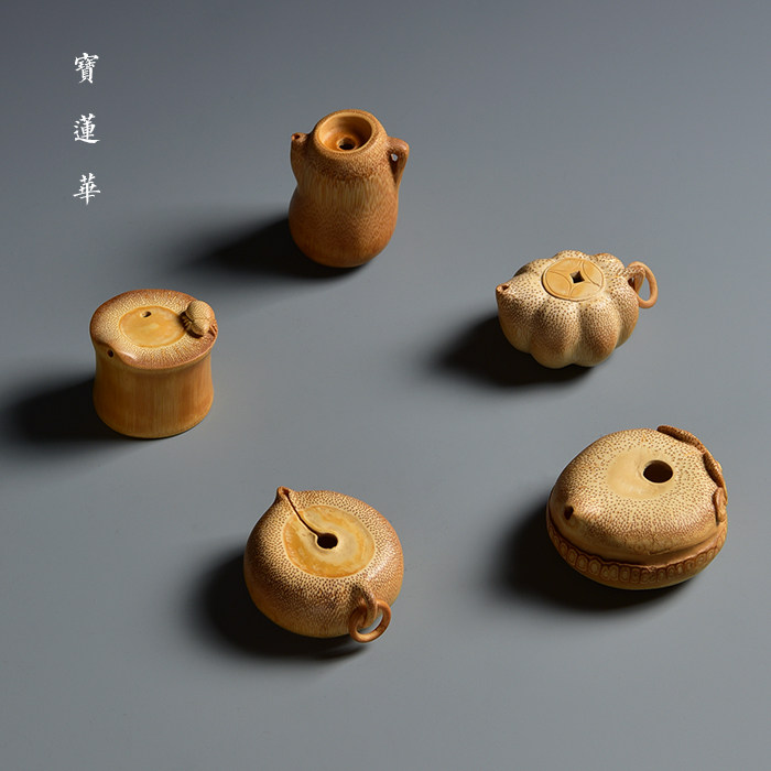 Bamboo - root water drop inknut handmade bamboo carving play piece of bamboo swing tea tea accessories