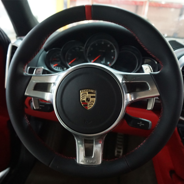 Hand Sewn Genuine Leather Steering Wheel Alcántara Flip Fur Imports Ultra Slim Leather Hangzhou Real Body Shop Set Bookmaking-Taobao