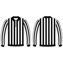 Customized thickened fabric ice hockey rugby and basketball half-zip referee uniform widened sleeves long sleeves with lapel