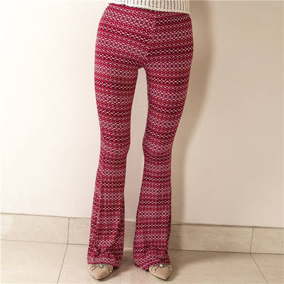 Self-made new products: dance flared pants, vacation cut label, flowing elastic and tight brushed casual pants, stretch long pants, slightly flared pants for women