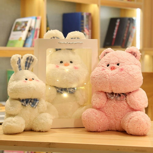 Милый кролик, плюшевая кукла, рождественская игрушка, популярно в интернете, свинья, подарок на день рождения