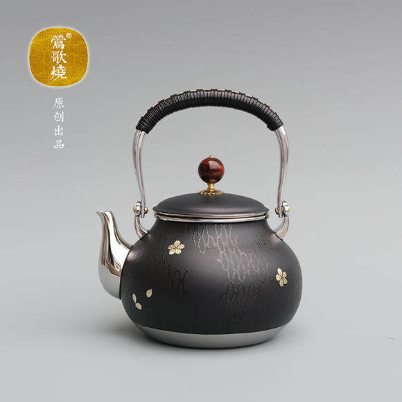 Taiwan Yingge yaki stainless steel teapot 316 black crystal furnace household tea kettle beam kettle