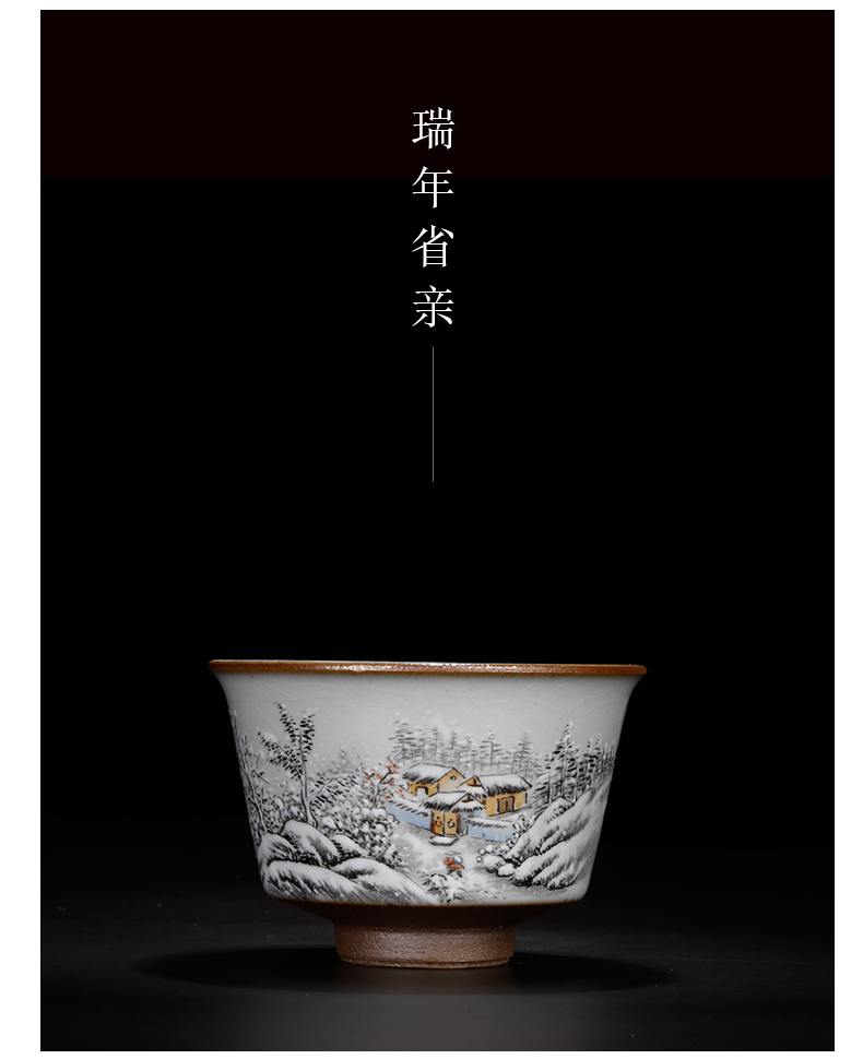 Your up jingdezhen ceramics slicing the manual master cup single CPU snow teacups hand - made personal kung fu master CPU