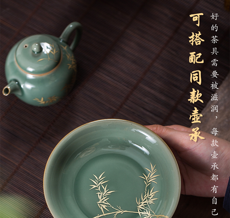 The Owl up jingdezhen tea name plum green mercifully girls, checking ceramic teapot hand - made dry mercifully kung fu tea pot