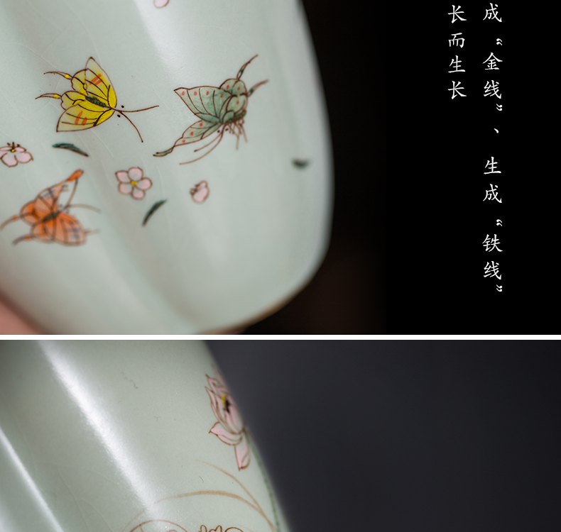 Owl up jingdezhen to open the slice your up glaze high - end tea set large portion checking ceramic fair cup and a cup of tea ware gourd