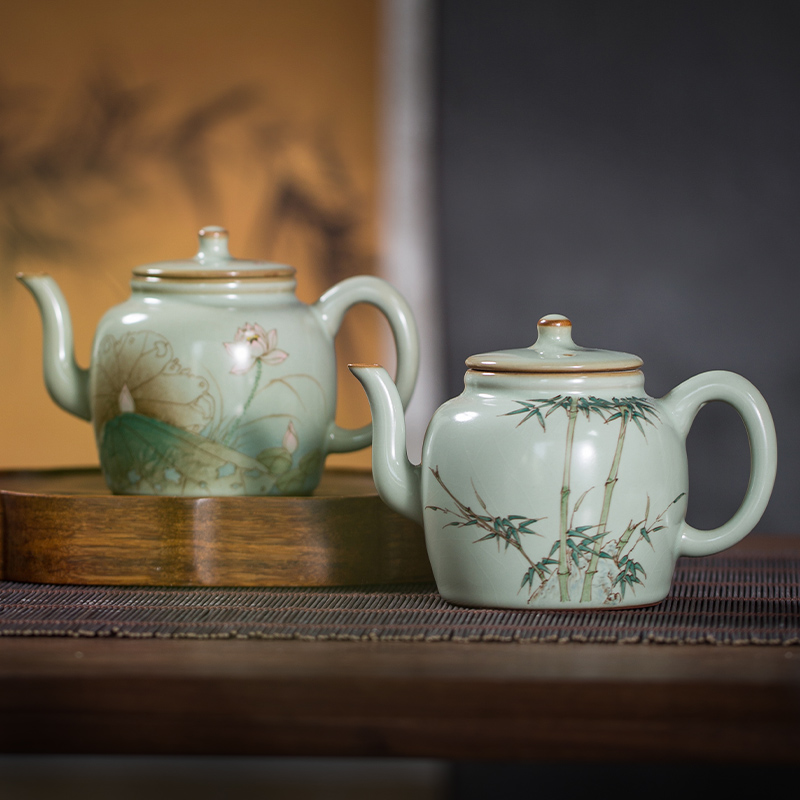 The Owl up jingdezhen to open the slice your up glaze tea hand - made glair kunfu tea dry teapot ceramics by hand