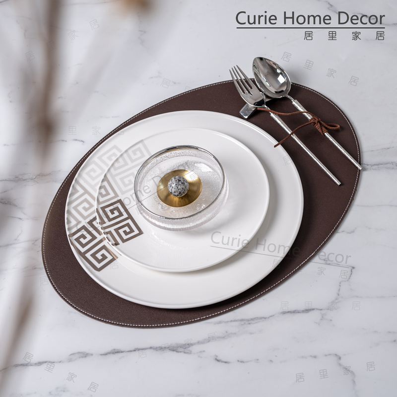 Modern New Chinese-Style Tableware, Designer Soft Furnishings with a Set of Plates, High-End Feel, Elegant and Exquisite Plates Modern New Chinese-Style Tableware, Designer Soft Furnishings with a Set of Plates, High-End Feel, Elegant and Exquisite Plates