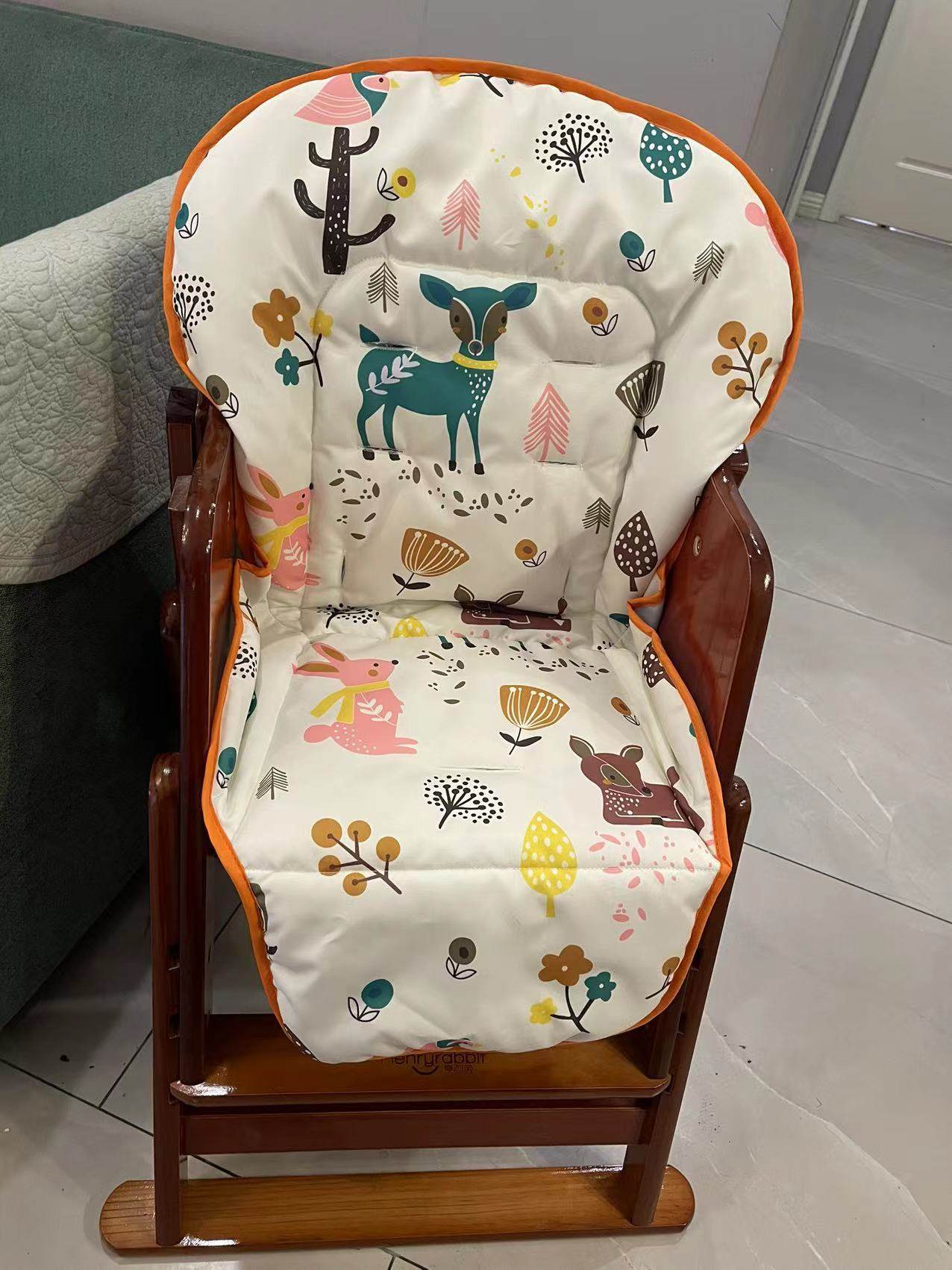 Little Master Children's Wood Dining Chair Cushion Bayi Good Kids Five-point Seat Belt Waterproof Cushion Cover Accessories Suitable