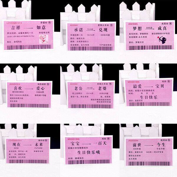 Birthday Cake Decoration Plug-in Train Ticket for this year Blessings Romantic Wedding baby 100 days to dress up