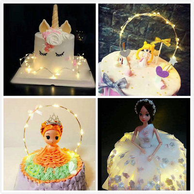 Cake Decoration Small light Lantern Carnivals Warm Light Cake Ornament Baking Accessories Party Dress Costume