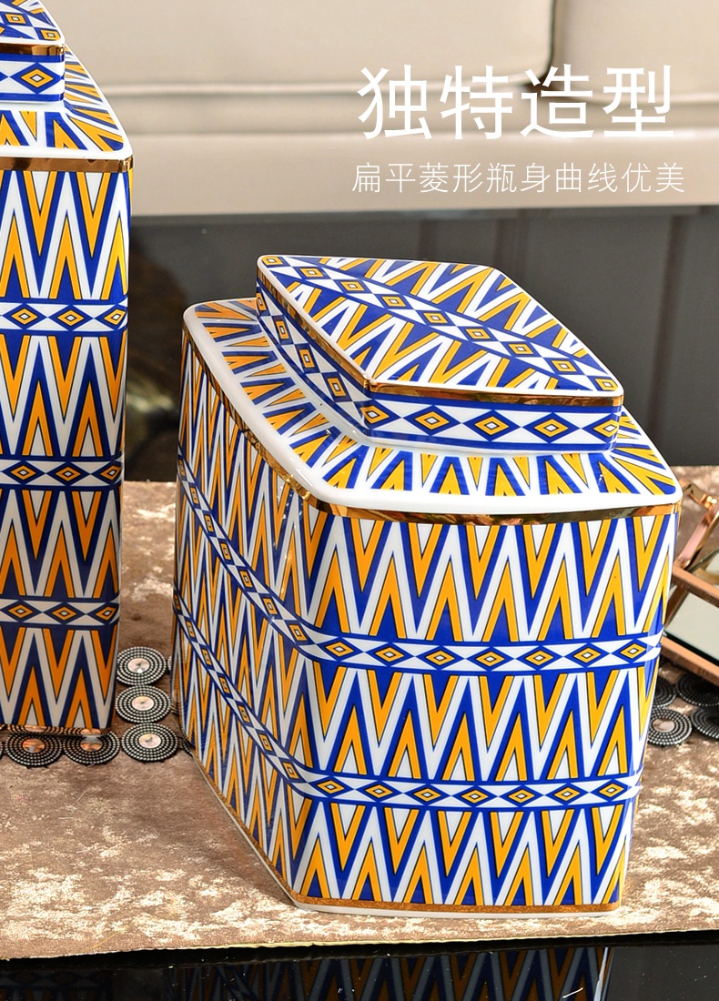 New Chinese style American - style light and decoration art ceramic vase furnishing articles, the sitting room porch TV ark, home decoration wine arranging flowers