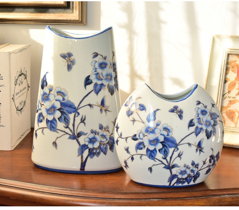 New Chinese style furnishing articles household act the role ofing is tasted classical jingdezhen ceramic vase wine porch TV ark, sitting room adornment