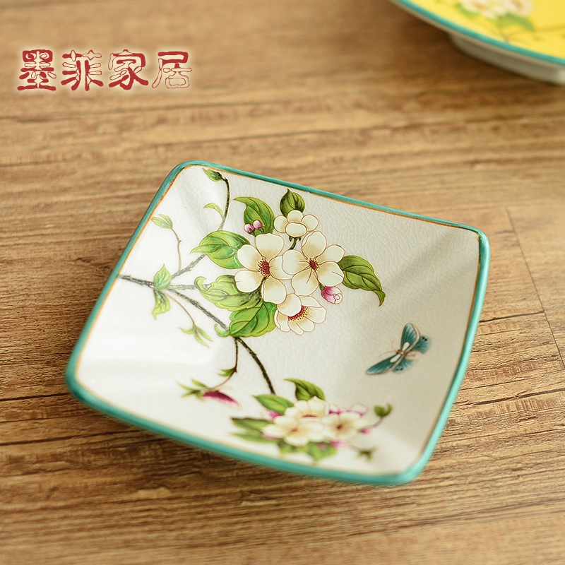 New Chinese style household ceramics creative furnishing articles ashtray ashtray sitting room tea table American desk decoration decoration