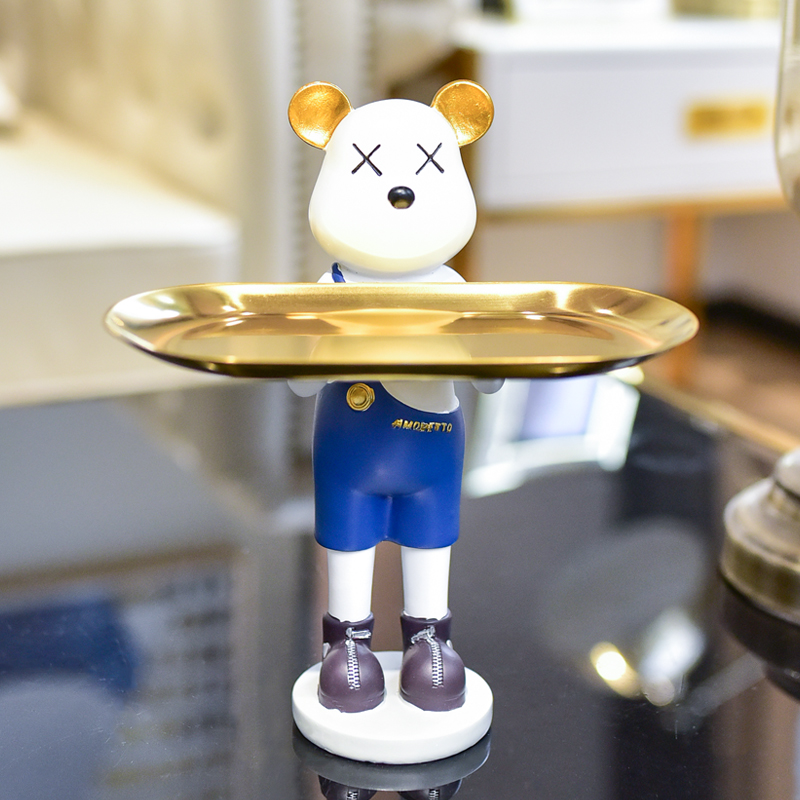 Violent Bear Xuan Guan Key Containing Small Swing Piece Living Room TV Cabinet Home Desktop Detray Adornment Wedding Gifts