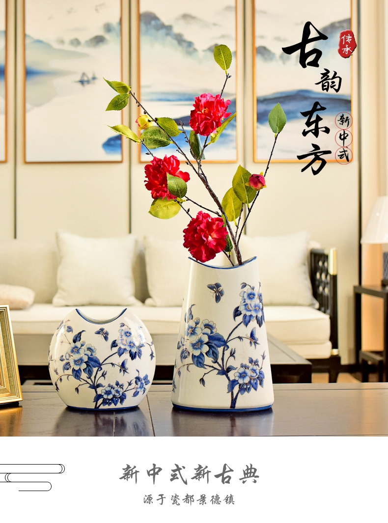 New Chinese style furnishing articles household act the role ofing is tasted classical jingdezhen ceramic vase wine porch TV ark, sitting room adornment