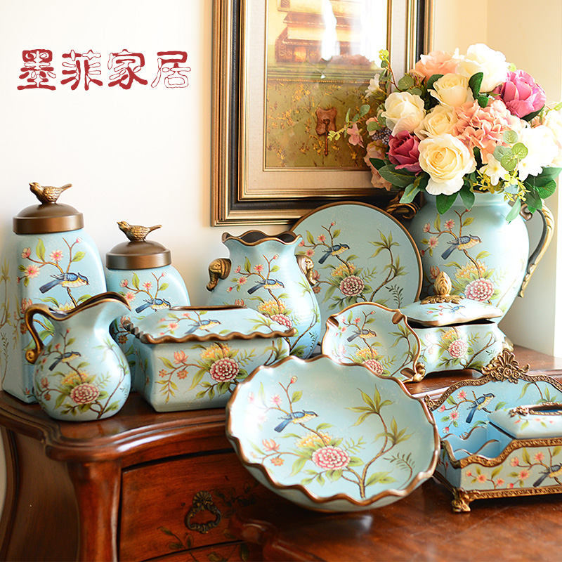 American TV Cabinet Swing Piece Home Wine Cabinet Decoration Living-room Genguan Europe-like Style Board Room Soft Dress Craft Gift Hem Accessories