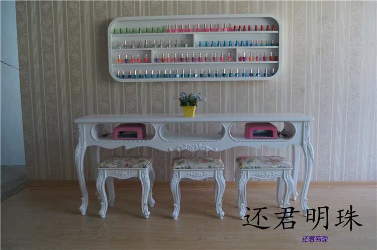 Bộ bàn ghế móng đôi Đôi ưu đãi đặc biệt mới sơn Bàn móng tay châu Âu - Hair Salon / Nội thất làm đẹp