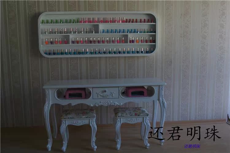 Bộ bàn ghế móng đôi Đôi ưu đãi đặc biệt mới sơn Bàn móng tay châu Âu - Hair Salon / Nội thất làm đẹp