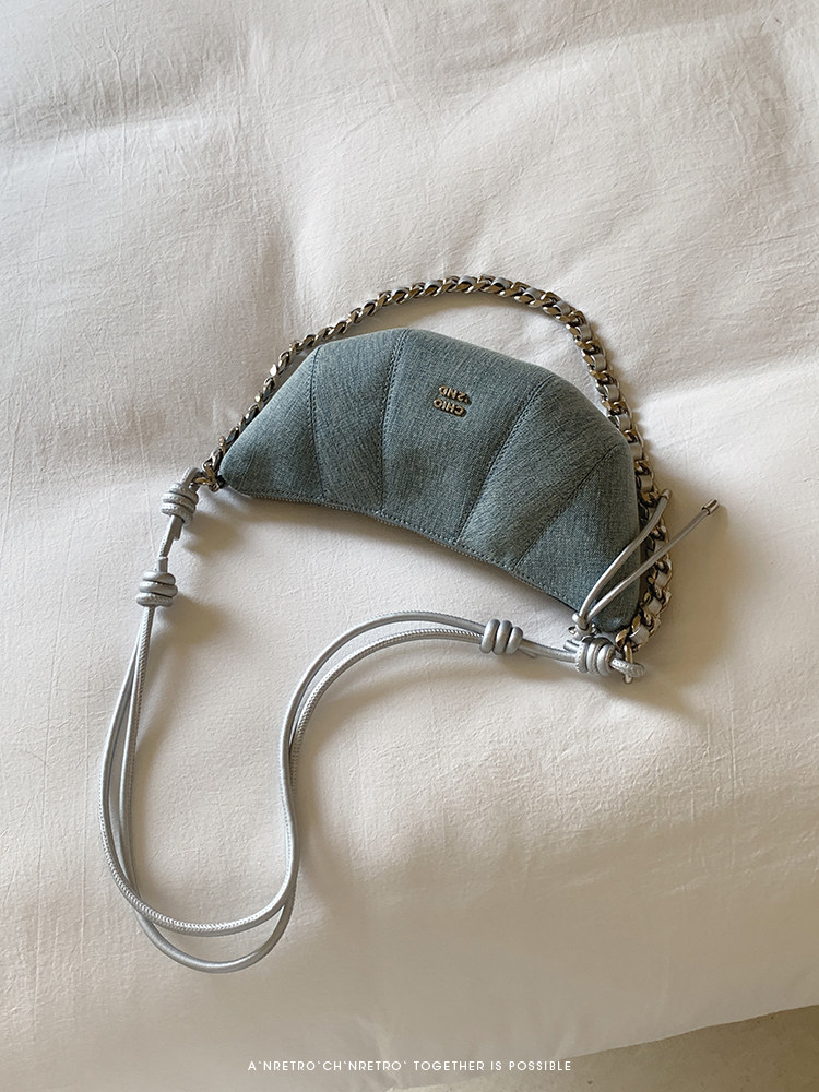 NANFENG CHIO2ND ZURICH CORND полумесяц пакет оригинал меньшинство джинсы синего плечо сумка женщина коровий рог пакет chio’2nd 