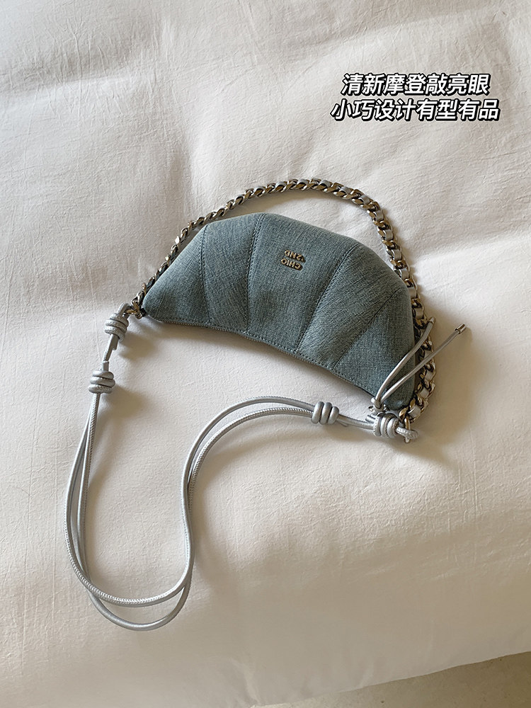 NANFENG CHIO2ND ZURICH CORND полумесяц пакет оригинал меньшинство джинсы синего плечо сумка женщина коровий рог пакет chio’2nd 