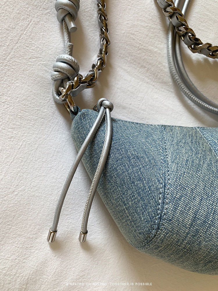 NANFENG CHIO2ND ZURICH CORND полумесяц пакет оригинал меньшинство джинсы синего плечо сумка женщина коровий рог пакет chio’2nd 