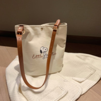 South wind snoopy joint snoopy cartoon bucket bag female 2021 new fashion casual shoulder canvas bag