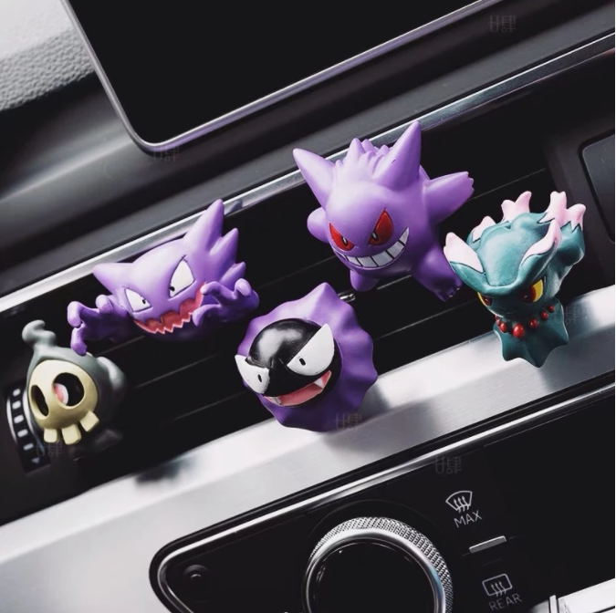 Car Air Freshener for Air Conditioning Vent, Cartoon Decoration, Gengar Car Interior Ornament, Long-Lasting Light Fragrance
