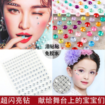Net Red Makeup Stage Makeup Face Stickup With Shiny Water Drill Tears Drill Eyebrow Drill With Beauty Makeup Cosmetic Eye Corner Sticker