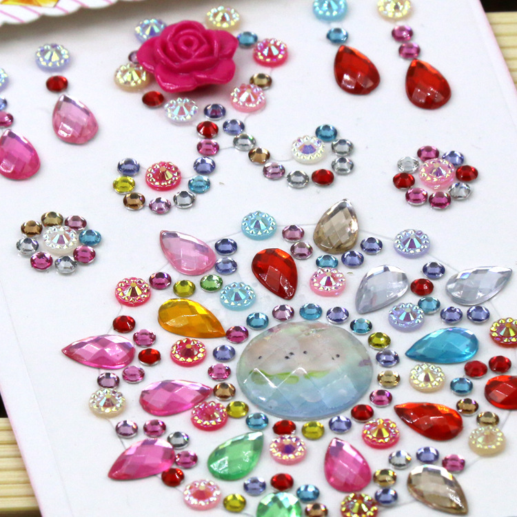 Eye stage art color water drilling face patch exaggerated creative children's adult nightclub bungdi music festival