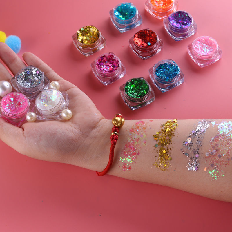 Children Stage Makeup Bright Drilling Eyewear Corner Stars Bright Sheet Gel Cream Facial Stickler Shiny Pink Diamond Pearlescent Waterproof