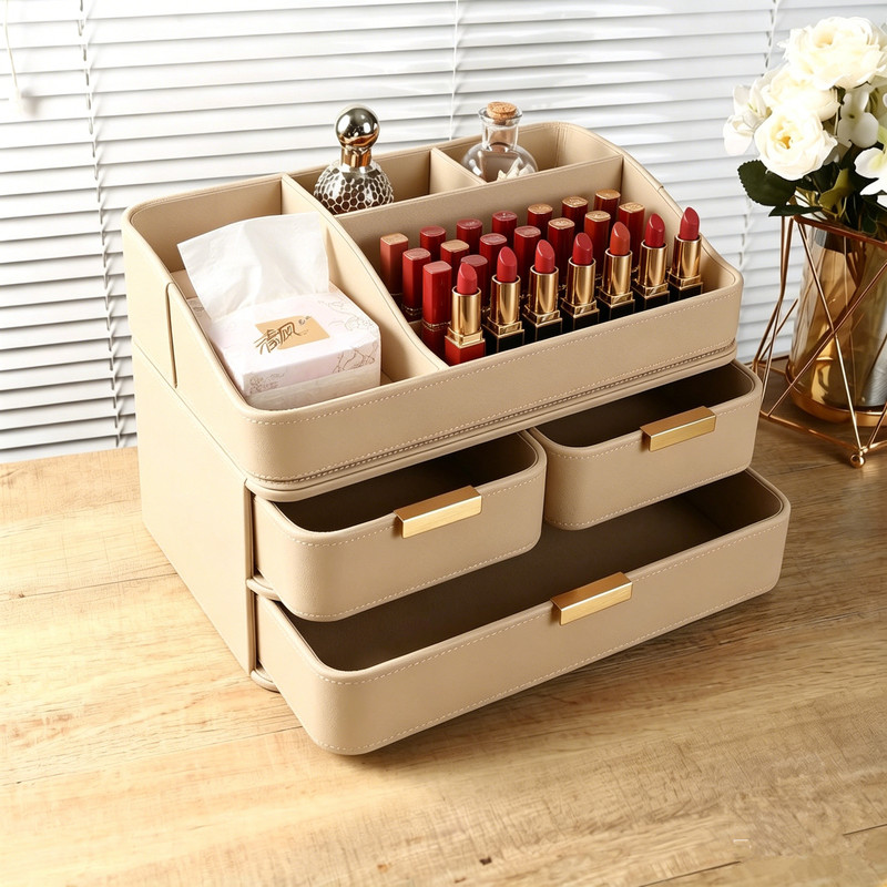 2026 New Model Desktop Storage European-Style Bedroom Drawer-Type Entryway Storage Box Household Miscellaneous Items Organizer Dustproof
