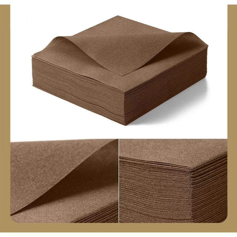 Free Shipping 40*40cm Simple Natural Wood Pulp Paper Napkins Brown Square Dust-Free Paper High-End Tableware Coffee-Colored Paper Napkins Free Shipping 40*40cm Simple Natural Wood Pulp Paper Napkins Brown Square Dust-Free Paper High-End Tableware Coffee-Colored Paper Napkins