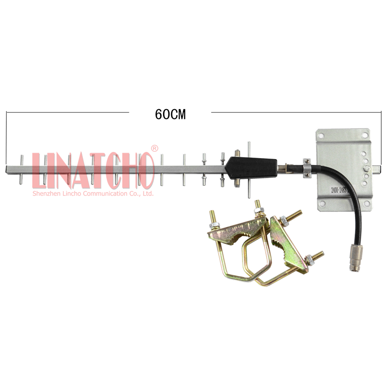 2400mhz WIFI 15DB 12 unit stainless steel octave antenna large engineering special reception launch