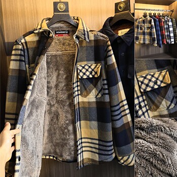 Fleece + cashmere imitation! loose shirt
