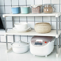 Kitchen table top stainless steel layered storage rack seasoning dishes storage drain rack multi-layer shelf simple shoe rack