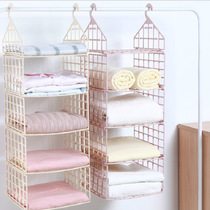 Finishing wardrobe layered storage rack hanging multi-layer clothing organizer dormitory wardrobe clothes shelf P28