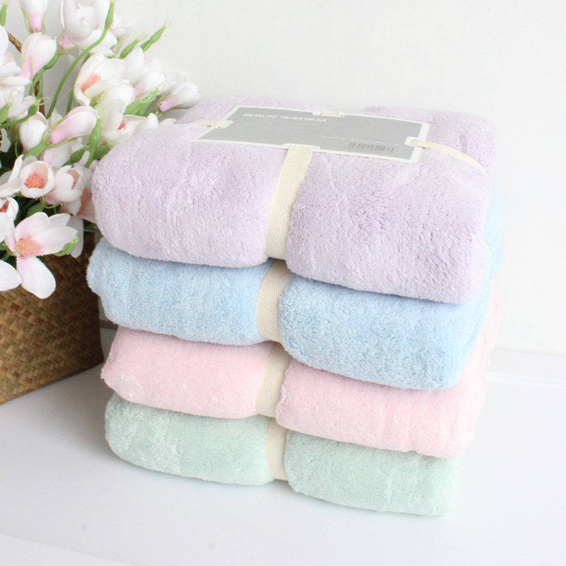 Leisure house light color coral fluff towel Soft hand towel Bath towel thickened absorbent towel Bath towel s82