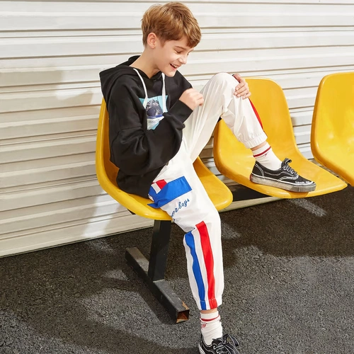 Демисезонные спортивные модные штаны для отдыха, подходит для подростков, в корейском стиле, в западном стиле