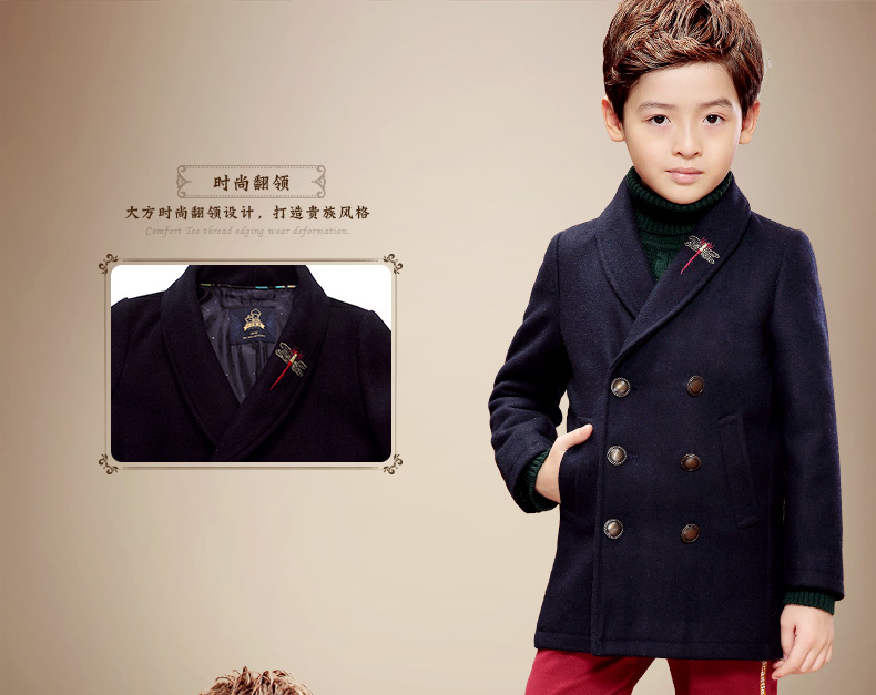 Manteau pour garcon EBCASTLE en mélange - Ref 2161282 Image 24