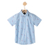Yibei Huangcheng boy áo sơ mi ngắn tay mùa hè nước ngoài mùa hè nhỏ trẻ em cotton giản dị sọc áo phiên bản Hàn Quốc - Áo sơ mi đồ bộ cho bé gái Áo sơ mi