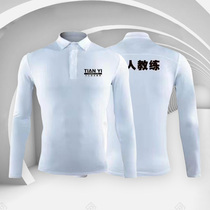 Custom button white personal training polo shirt tight-fitting quick-drying short-sleeved t-shirt polo shirt men
