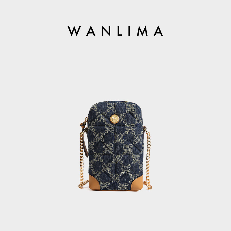 【Super Sun】Wanlima Mobile Phone Bag, Fashionable Mini High-End Phone Pouch, Lightweight Chain Shoulder Bag