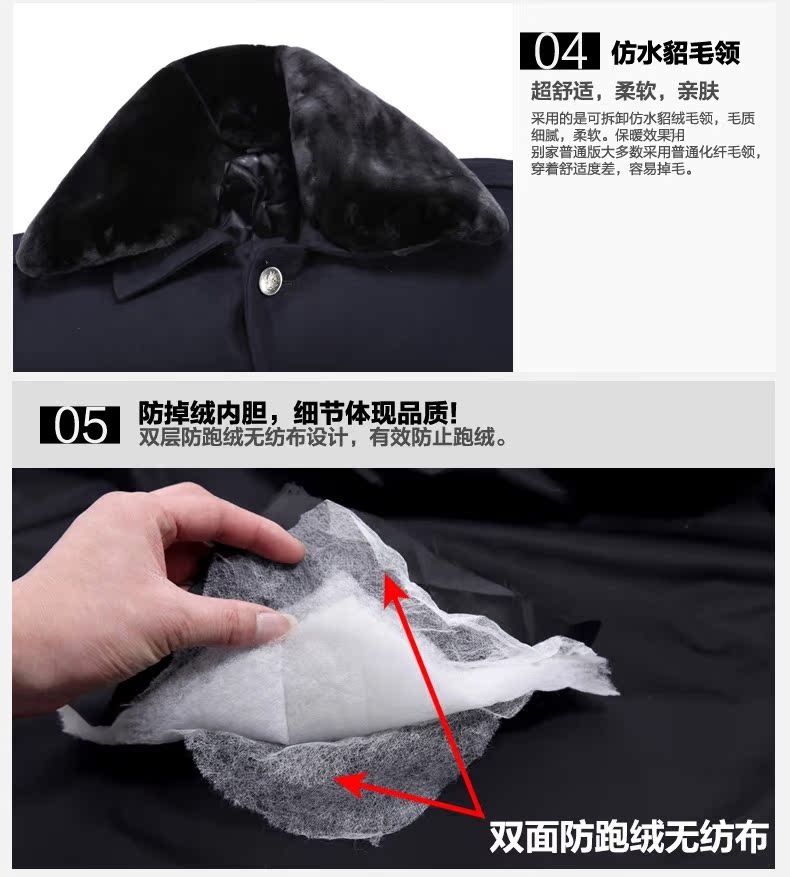 An ninh áo len mùa đông cotton quần áo khách sạn bộ phận bán hàng khách sạn hình ảnh bài quần áo mùa đông mới sở hữu áo khoác bông lạnh áo măng tô nam